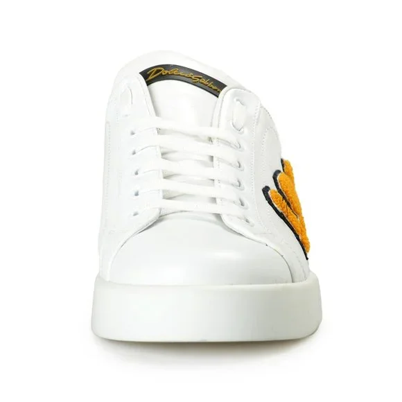 Dolce & Gabbana Men's Portofino 100% Leather Low Top Sneakers Shoes